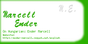marcell ender business card